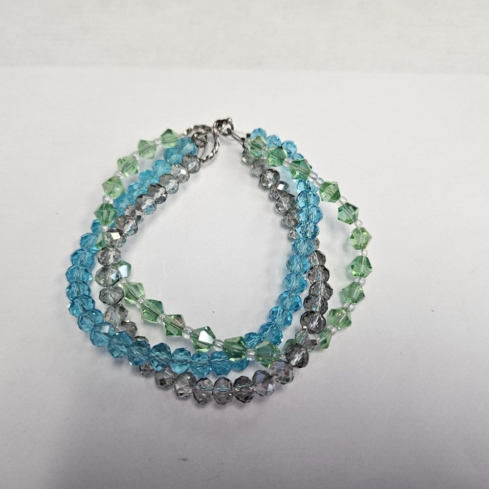 Handmade Braided Austrian Crystal Beaded Bracelet